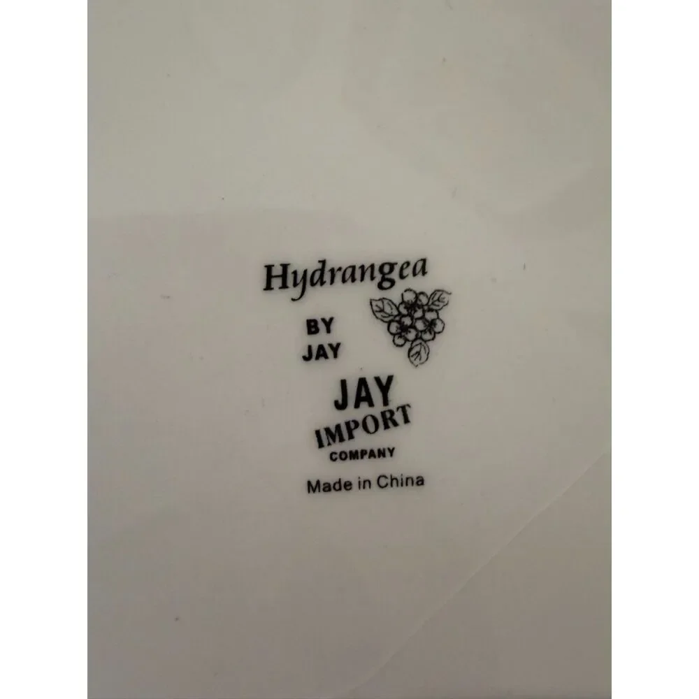 Vtg Jay import hydrangea serving bowl hand painted design